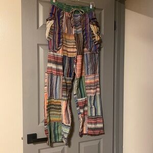 Rising International Multicolor Patchwork Hippie Pants 100% cotton
